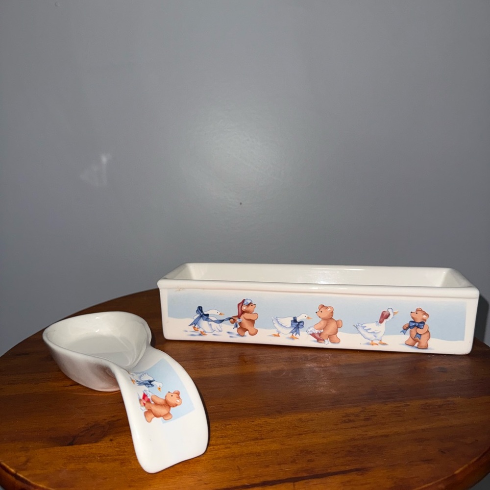 House of Lloyd spoon rest and cracker serving dish